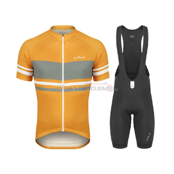 Abbigliamento Ciclismo De Marchi Manica Corta 2021 Giallo Grigio